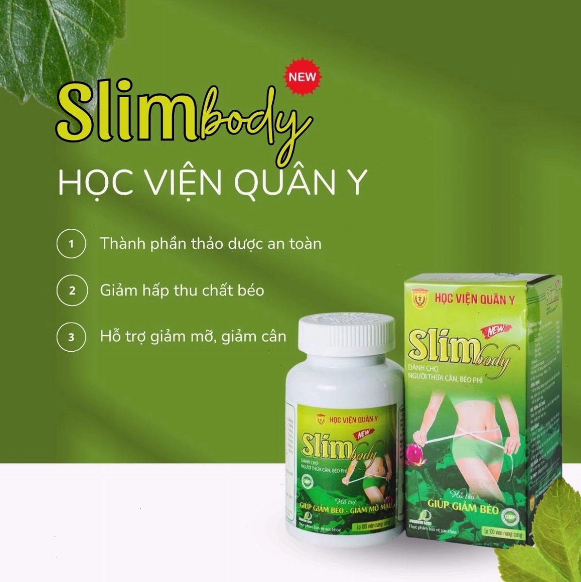 Cơ chế giảm cân của thuốc Slim Body Học viện Quân Y
