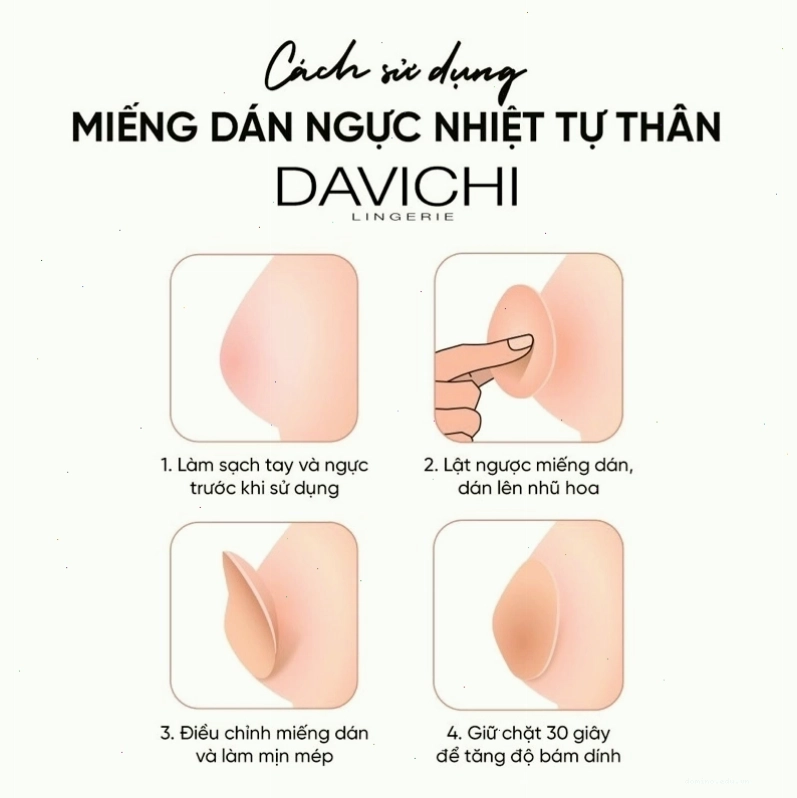 Dễ dàng vệ sinh và tái sử dụng miếng dán ngực Davichi
