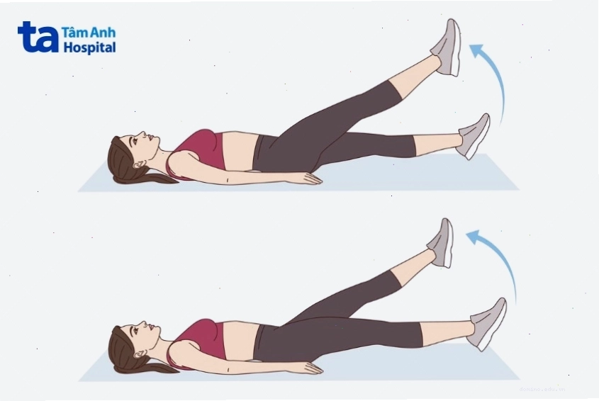 Động tác đá cắt kéo giúp săn chắc bụng dưới