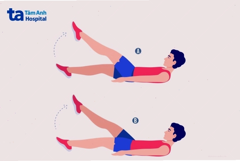 Động tác đá kéo trong bài tập nâng chân tác động bụng dưới