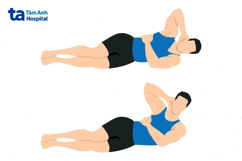 Động tác gập bụng nghiêng
