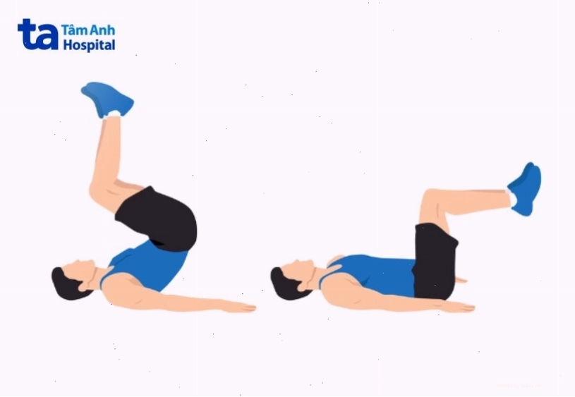 Động tác gập bụng ngược cho cơ bụng dưới
