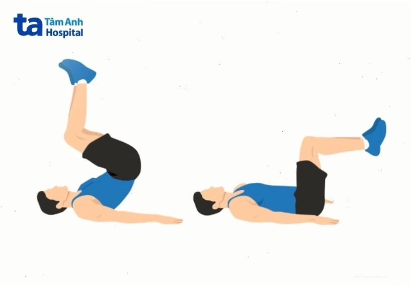 Động tác gập bụng ngược tác động cơ bụng dưới
