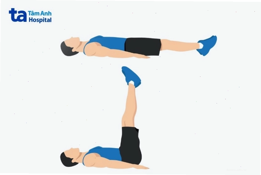 Động tác nằm nâng chân