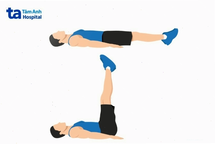Động tác nâng chân giúp săn chắc cơ bụng dưới
