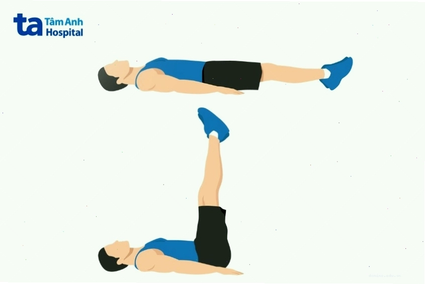 Động tác nâng chân giúp tác động vào cơ bụng dưới