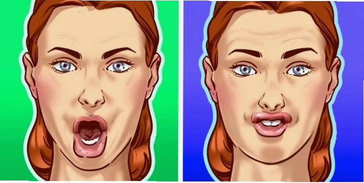 Động tác phồng má giúp giảm mỡ má và làm gương mặt thon gọn