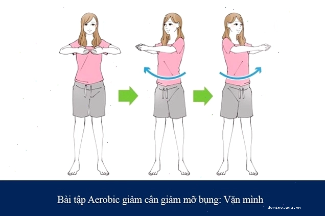 Động tác vặn mình khởi động trong bài tập Aerobic giảm mỡ bụng