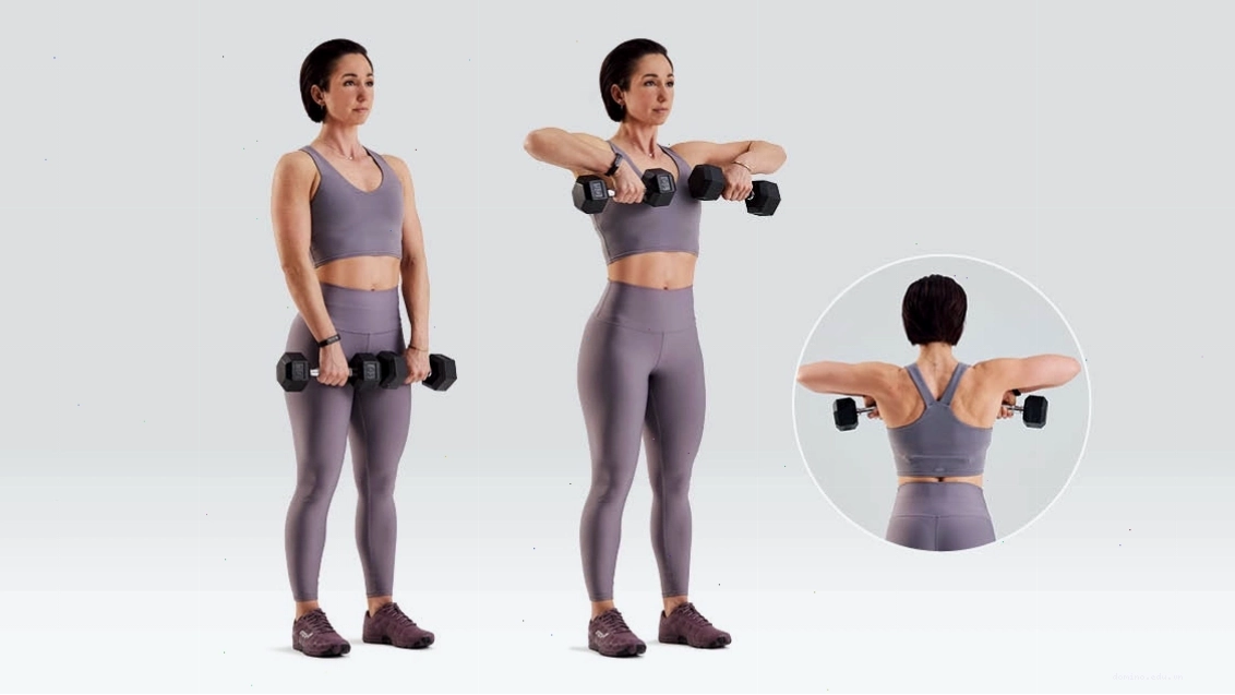 Dumbbell Upright Row giúp tác động toàn diện vào vai