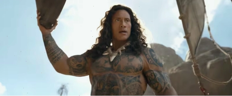 Dwayne Johnson trong vai Maui, thần rừng với thân hình đồ sộ