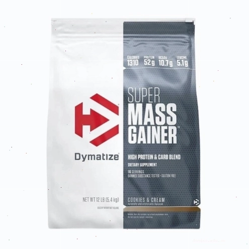 Dymatize Super Mass Gainer 12lbs - Bột tập gym tăng cân cung cấp 1280 calo và 52g protein
