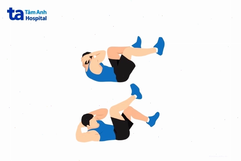 Gập bụng đạp xe tác động toàn bộ vùng bụng