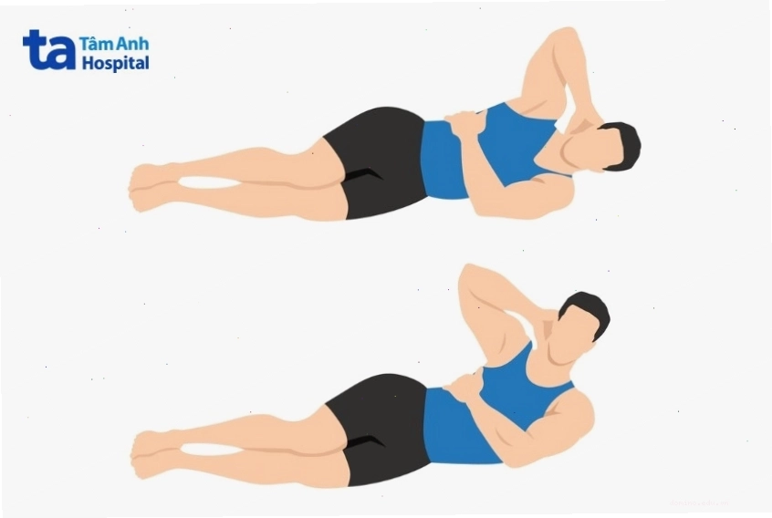 Gập bụng nghiêng giúp tác động cơ xiên