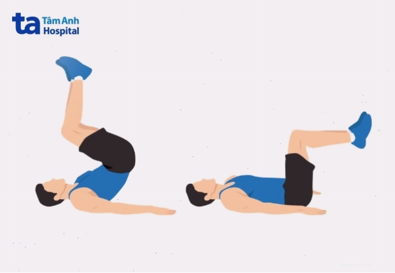 Gập bụng ngược làm săn chắc cơ bụng dưới
