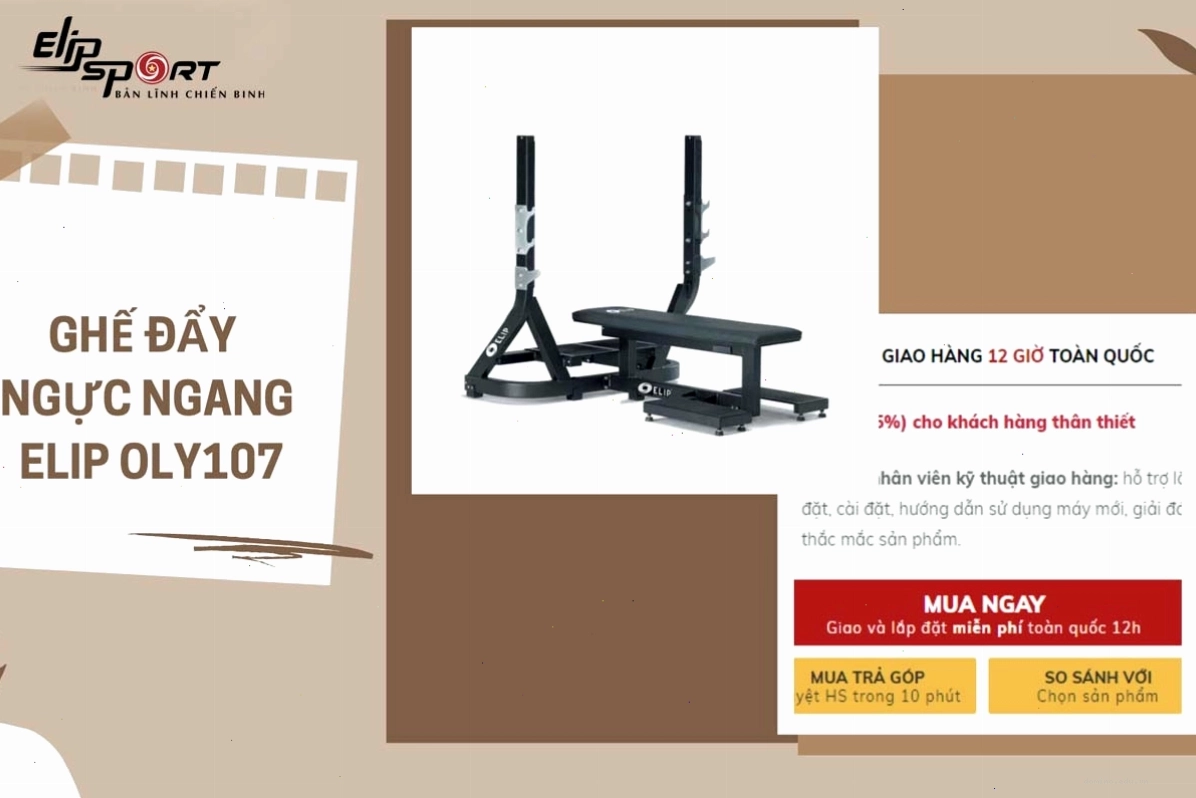 Ghế tập tạ nằm ELIP OLY107