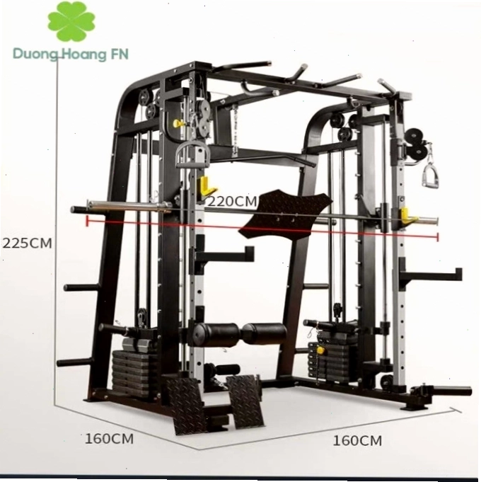 Giàn tạ đa năng DHFN 10in1 DL phiên bản cao cấp với xô đơn rời