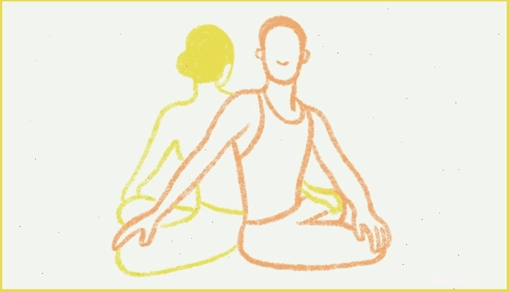 Hai người đối mặt nhau trong tư thế Thuyền Đôi