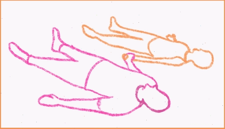 Hai người thực hiện tư thế Đền thờ (Temple Pose)