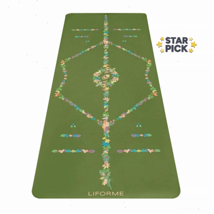 Hệ thống AlignForMe trên thảm Liforme Yoga Mat giúp căn chỉnh tư thế chính xác