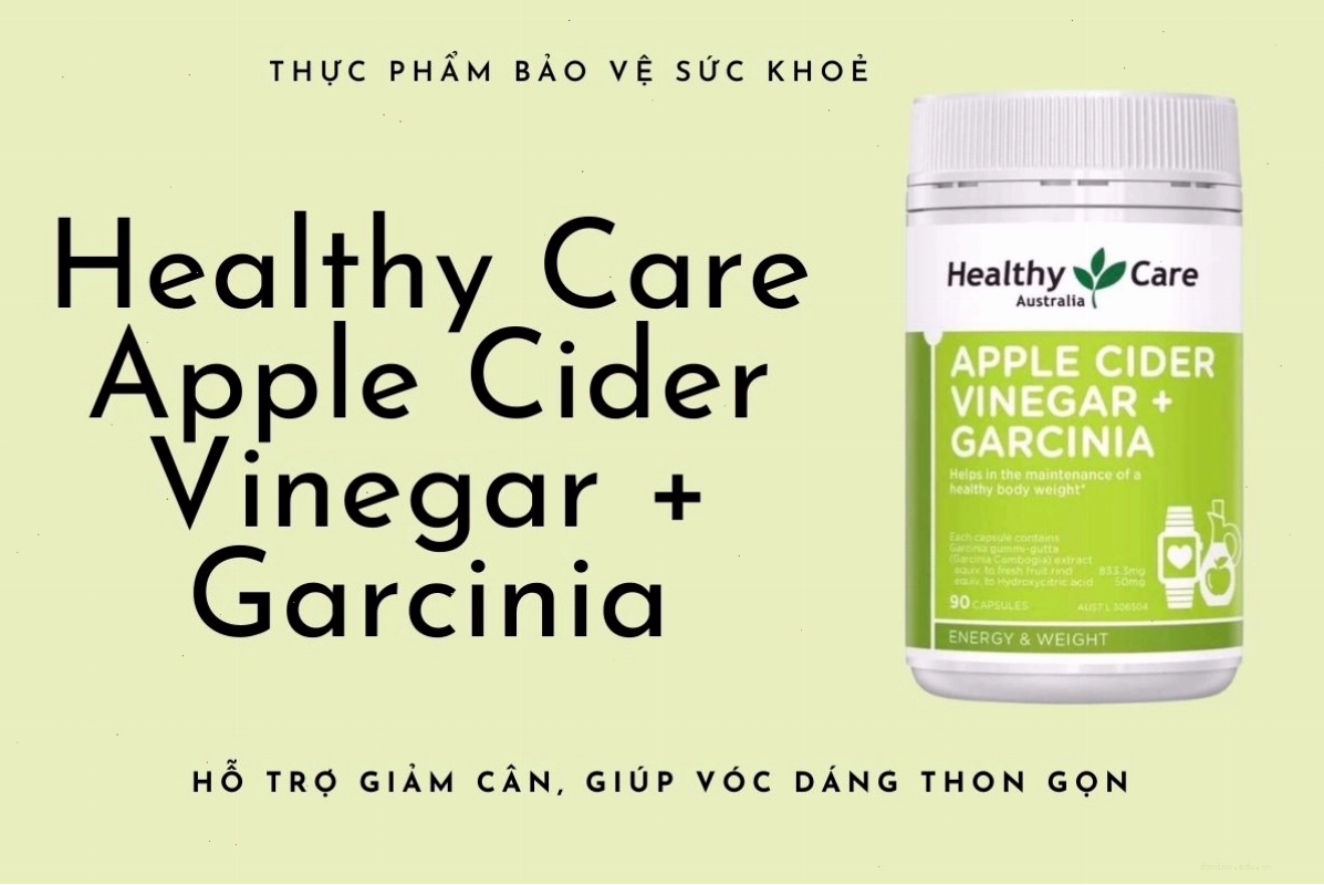 Healthy Care Apple Cider Vinegar + Garcinia viên uống hỗ trợ giảm cân