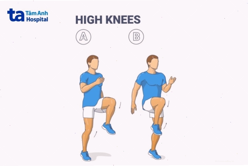High knee giảm mỡ bụng