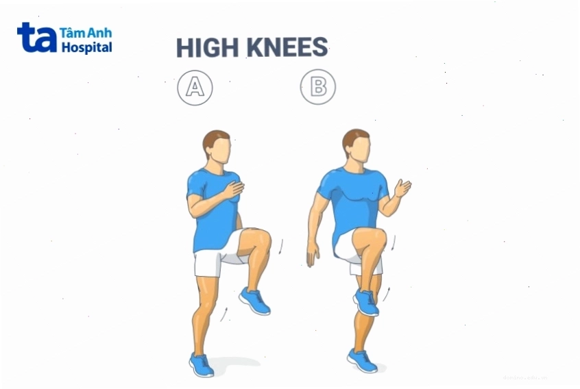 High Knee là bài tập cardio hiệu quả để giảm mỡ bụng