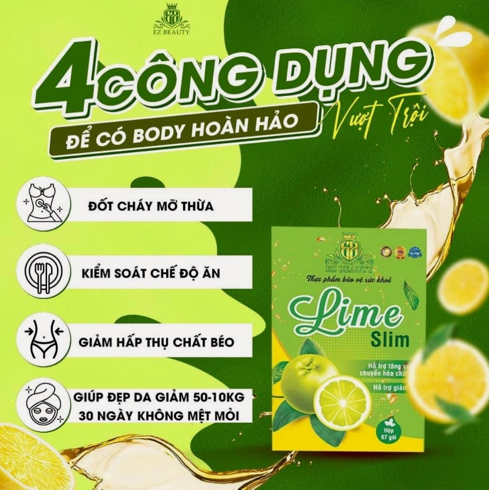 Hình ảnh bao bì sản phẩm Kẹo Dẻo Chanh Giảm Cân Lime Slim