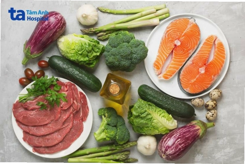 Hình ảnh minh họa các loại thịt nạc và rau xanh tốt cho chế độ ăn giảm cân
