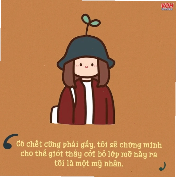 Hình ảnh minh họa cho thông điệp giảm cân nghiêm túc, nhấn mạnh sự thay đổi tích cực của cơ thể