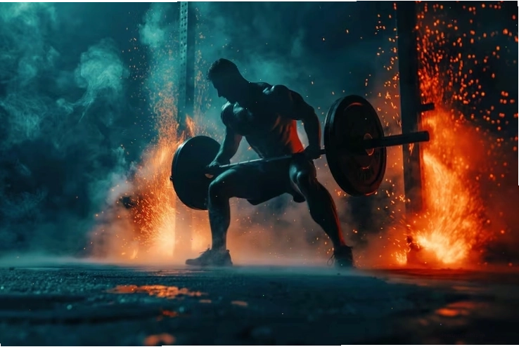 Hình nền phòng gym với họa tiết trừu tượng, năng động