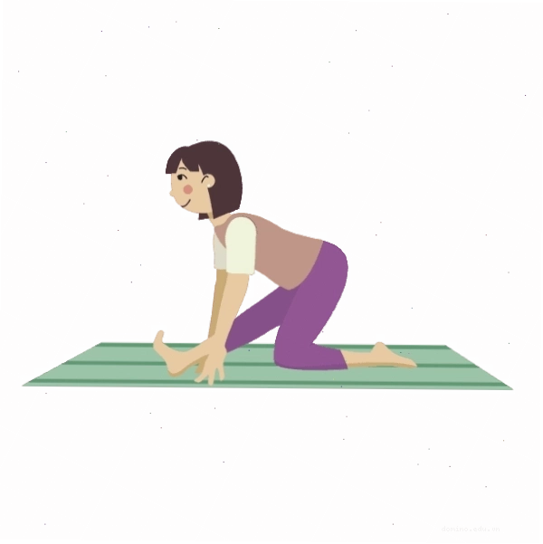 Hoạt hình minh họa tư thế con rồng trong các chuỗi yoga cho trẻ em