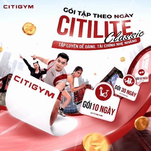 Hội viên đang tập luyện tại phòng gym hiện đại của CITIGYM