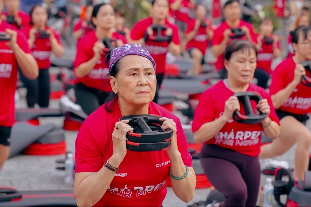 Hội viên tập luyện tại phòng gym Citigym với trang thiết bị hiện đại