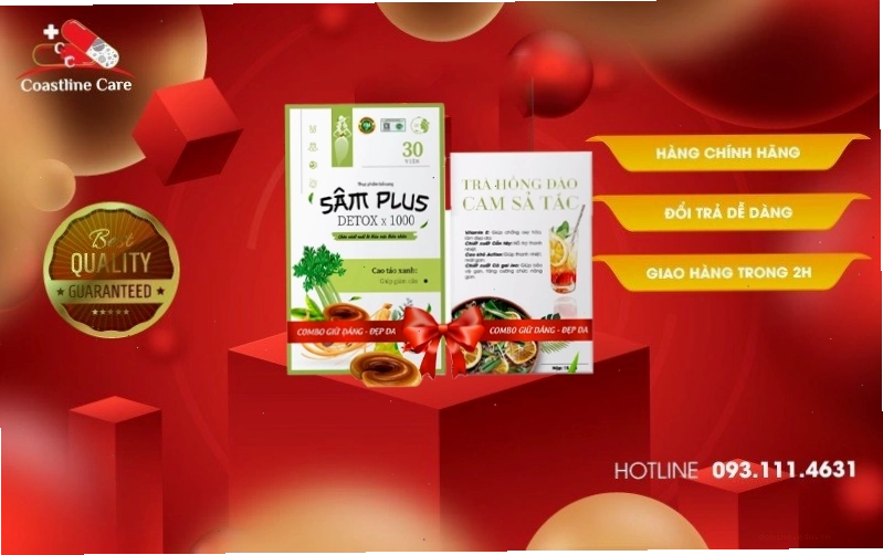 Hướng dẫn sử dụng Kẹo Giảm Cân Sâm Plus Detox và Trà Hồng Đào Cam Sả Tắc