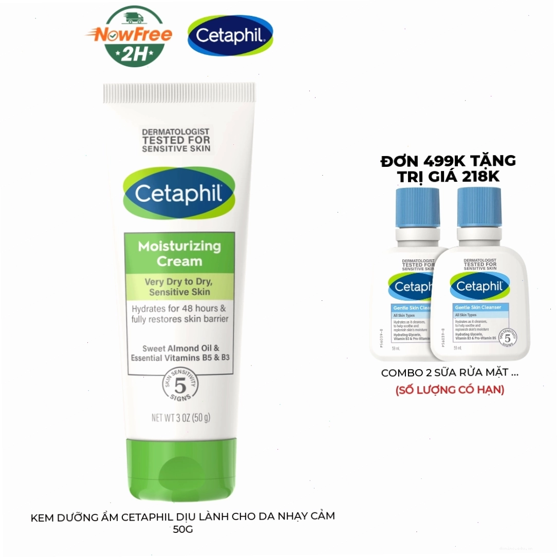 Kem Dưỡng Ẩm Cetaphil Dịu Lành Cho Da Nhạy Cảm 50g