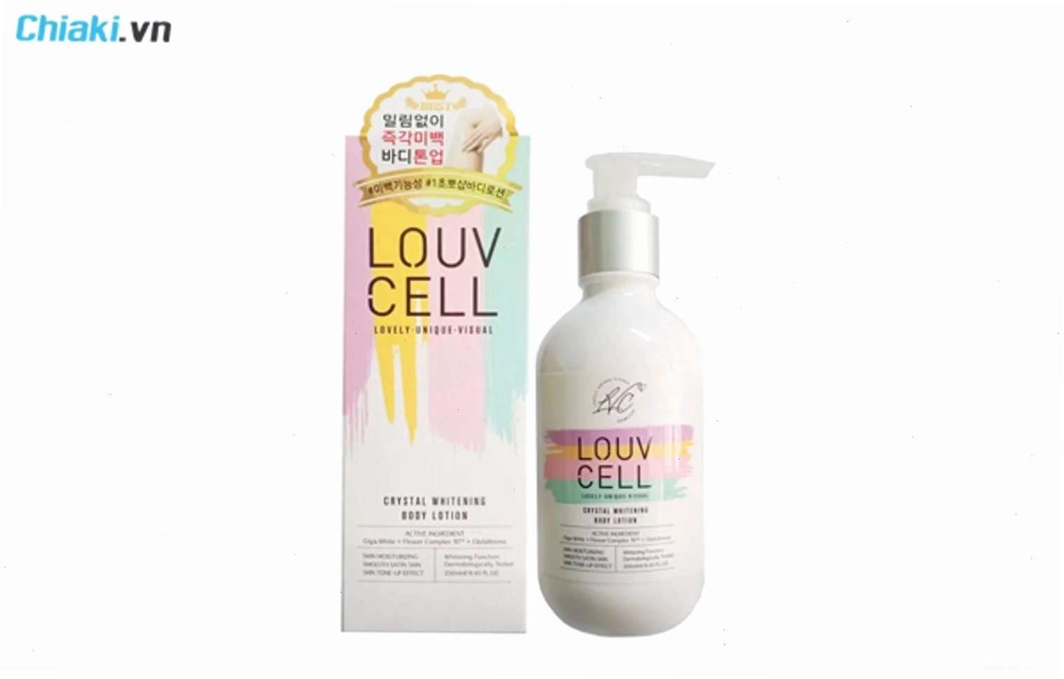 Kem dưỡng body cho bà bầu Louv Cell Crystal Whitening với thành phần an toàn