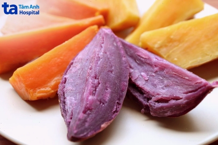 Khoai lang tím chứa anthocyanin giúp điều hòa cholesterol