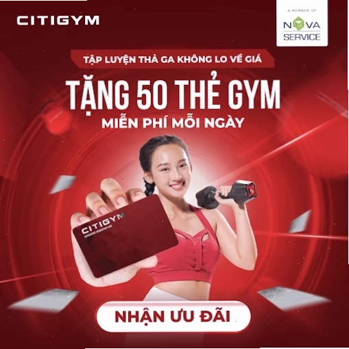 Không gian phòng tập Gym hiện đại tại Citi Gym