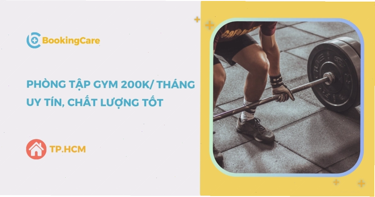 Không gian phòng tập gym hiện đại, trang thiết bị đầy đủ