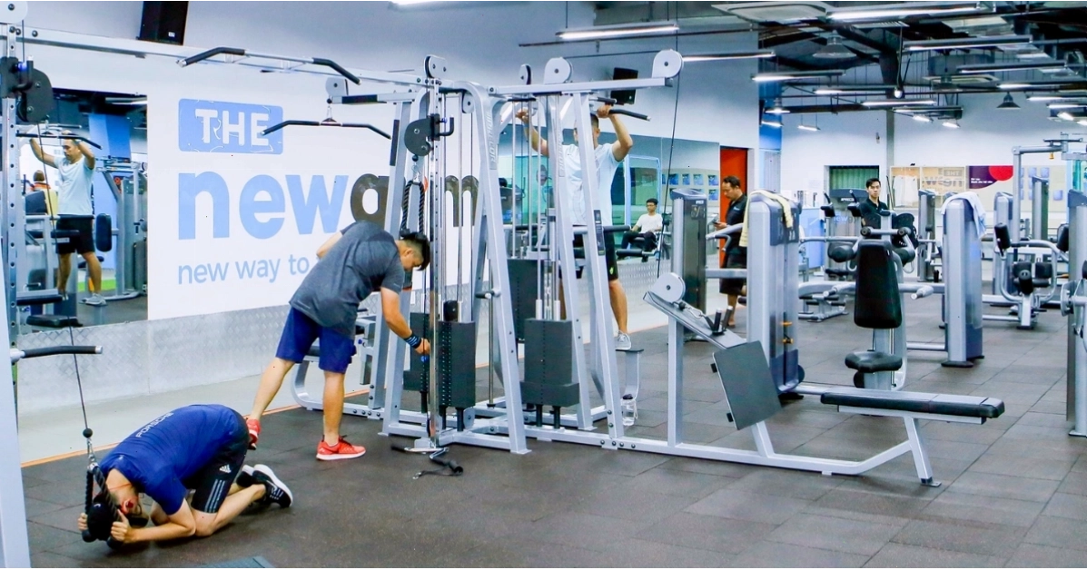 Không gian phòng tập The New Gym rộng rãi và đầy đủ thiết bị