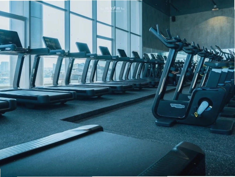 Không gian rộng rãi, thoáng đãng của phòng gym