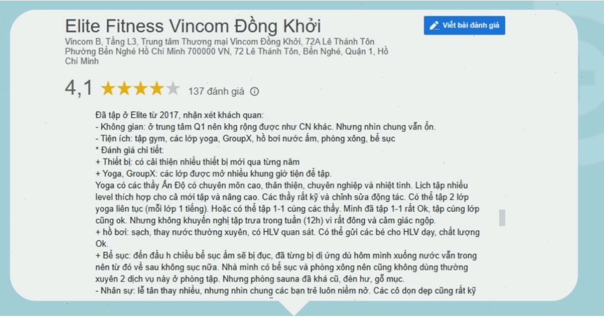 Không gian sang trọng và các thiết bị tập luyện hiện đại tại Elite Fitness