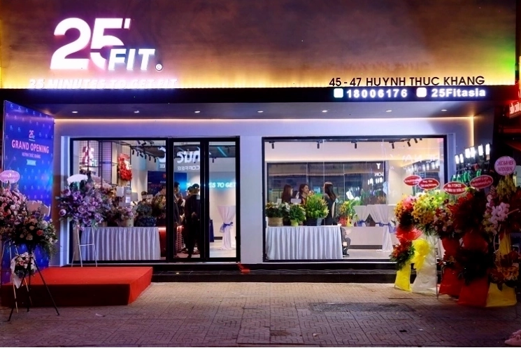 Không gian tập luyện hiện đại tại 25 FIT
