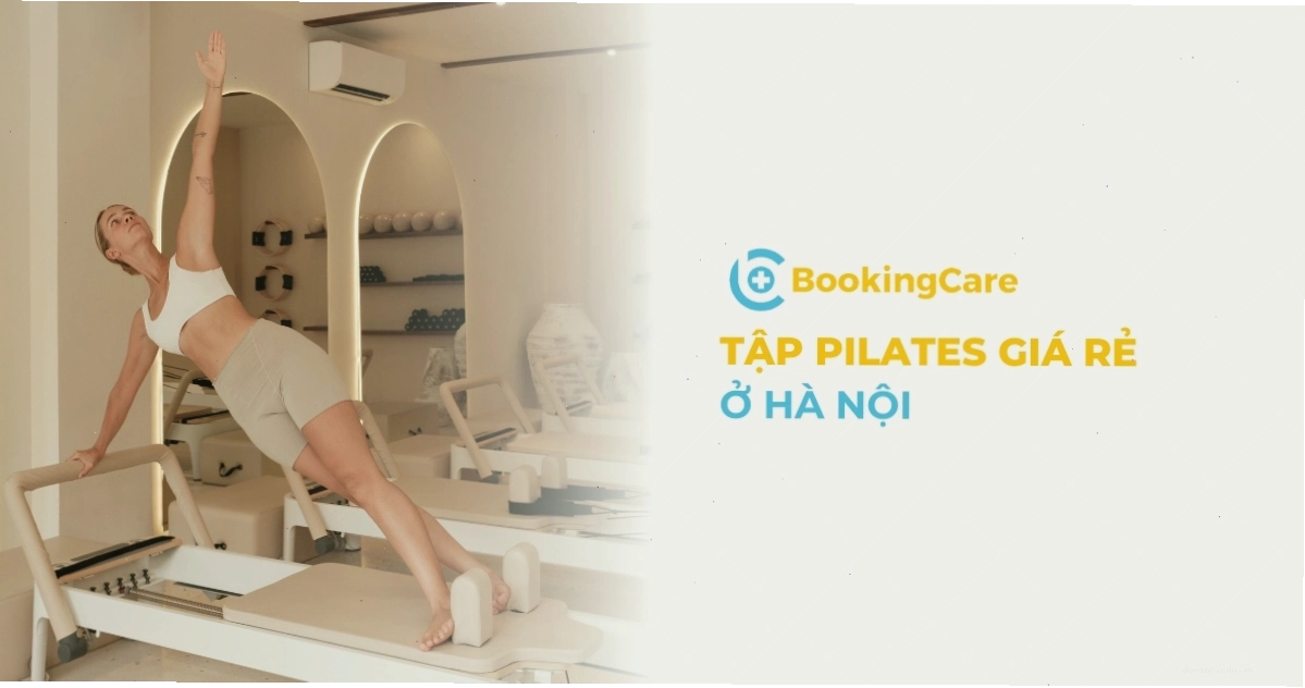 Không gian tập luyện hiện đại tại một trung tâm Pilates ở Hà Nội
