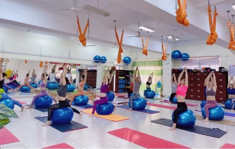 Không gian tập luyện tại Indian Yoga Center