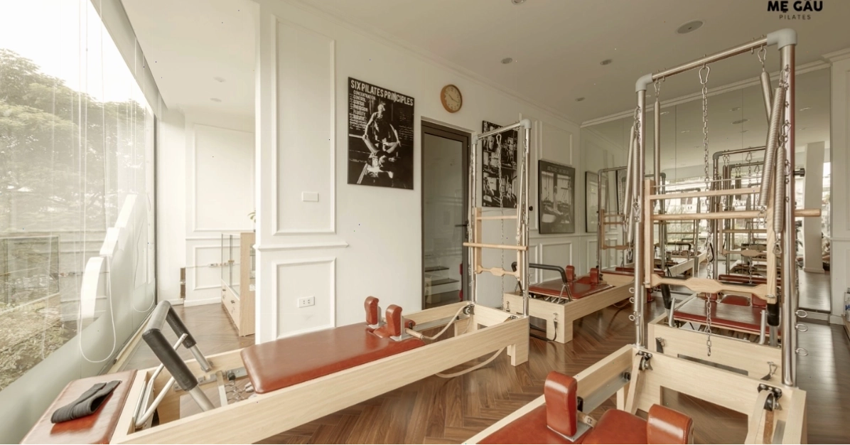 Không gian tập luyện tại Mẹ Gấu Pilates