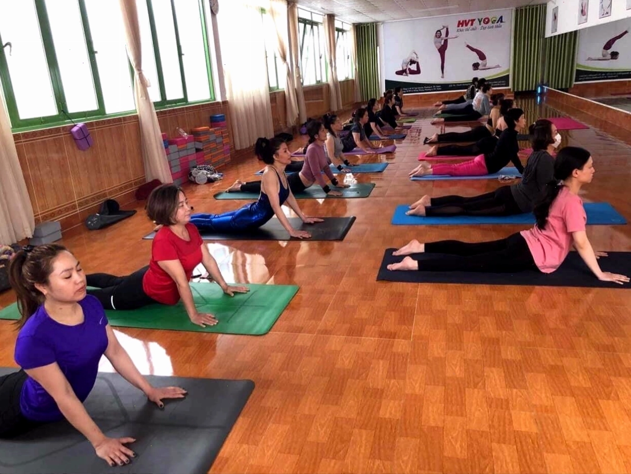 Không gian tập luyện tại Trung tâm Yoga Đà Lạt