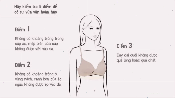 Kiểm tra độ vừa vặn của dây áo và cúp áo