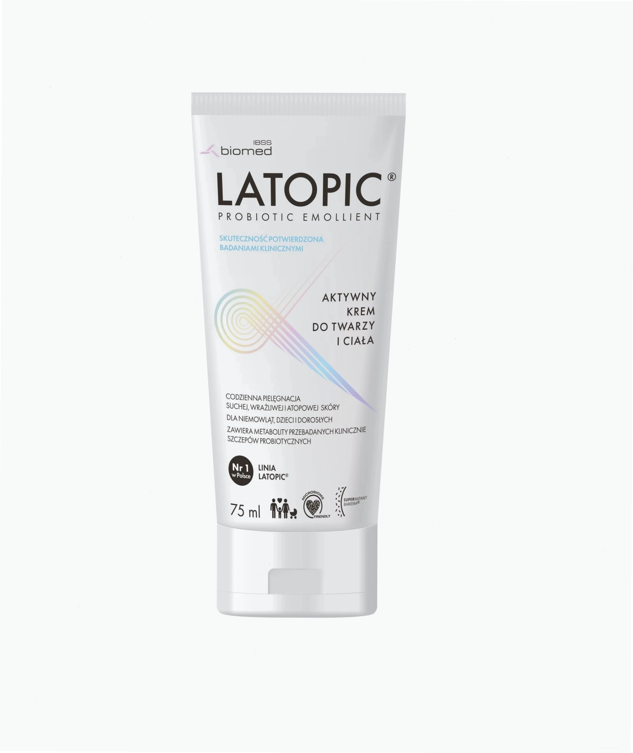 Latopic aktywny krem do twarzy i ciała - Cận cảnh kết cấu kem dưỡng ẩm