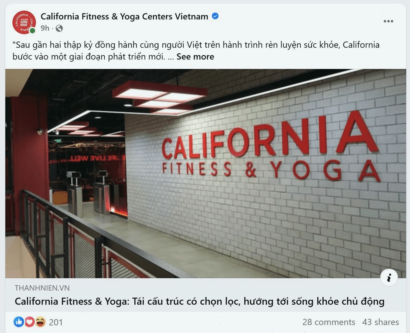 Lịch tập đa dạng tại California Fitness & Yoga